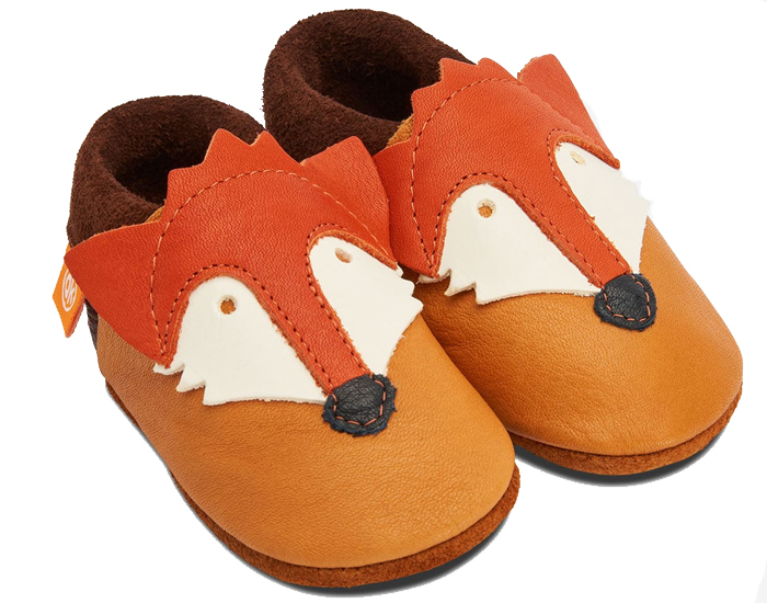 ORANGENKINDER Chaussons en Cuir - Franz le Renard
