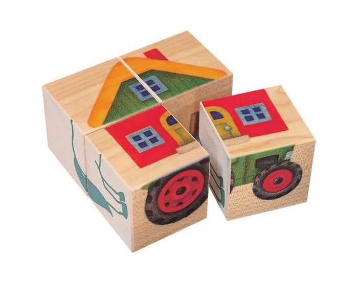 SELECTA SPIELZEUG Cubes de la Ferme - D�s 2 ans
