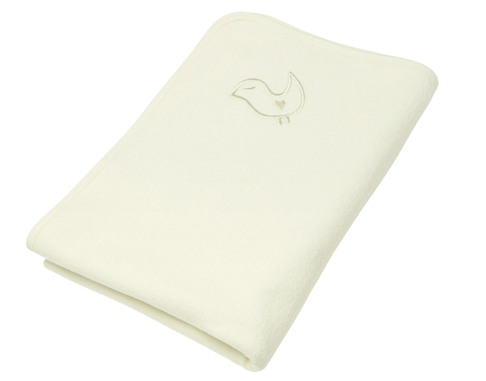 LIVING CRAFTS Couverture Bb Polaire de Coton Bio - 80 x 100 cm