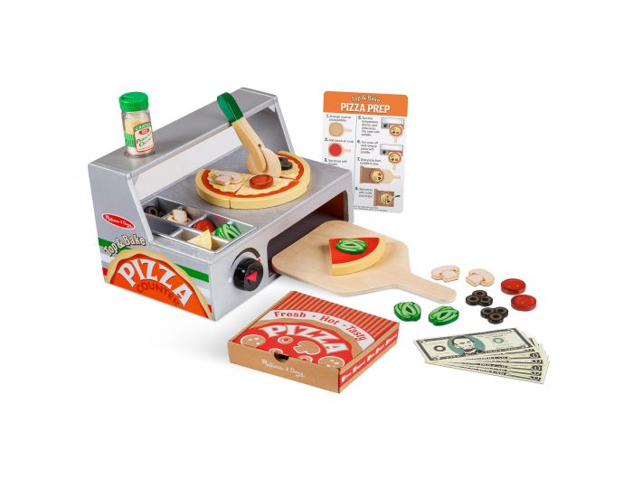 MELISSA & DOUG Comptoir � Pizzas en Bois - D�s 3 ans