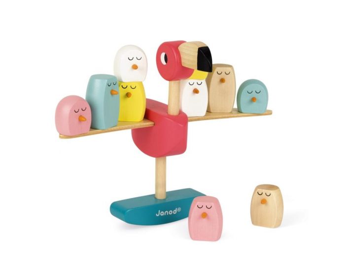 JANOD Jeu d'Equilibre Flamant Rose - D�s 3 ans