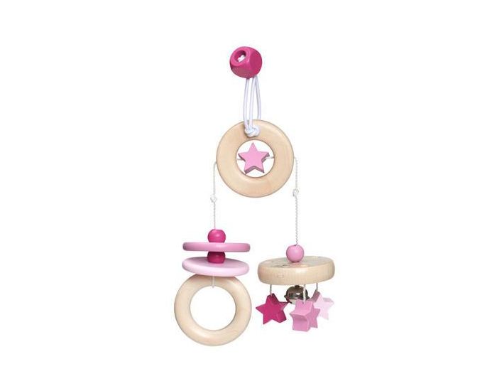 SELECTA SPIELZEUG Bully Button Mini Mobile - Etoile rose - D�s 12 mois