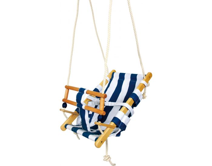 SMALL FOOT COMPANY Balan�oire transat pour b�b� - Blanc/Bleu - D�s 12 mois