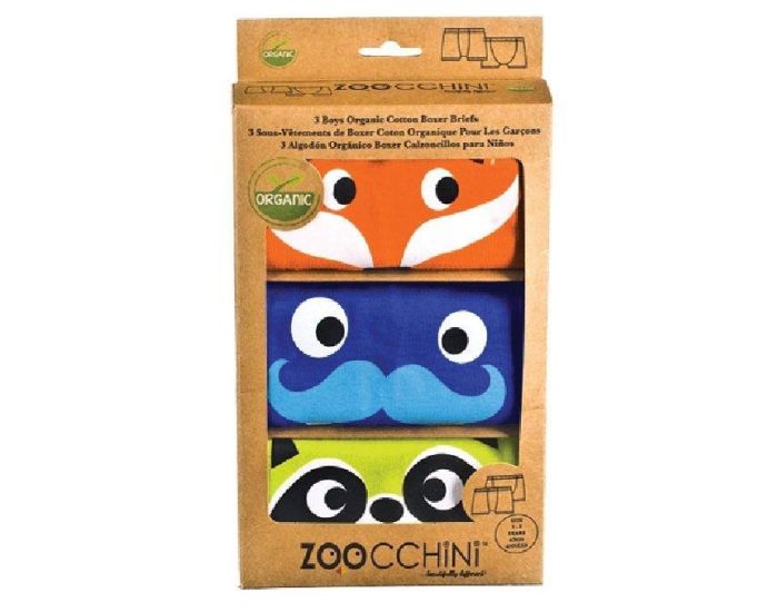 ZOOCCHINI Boxers Gar�on - 2/3ans - Orange - Pack de 3