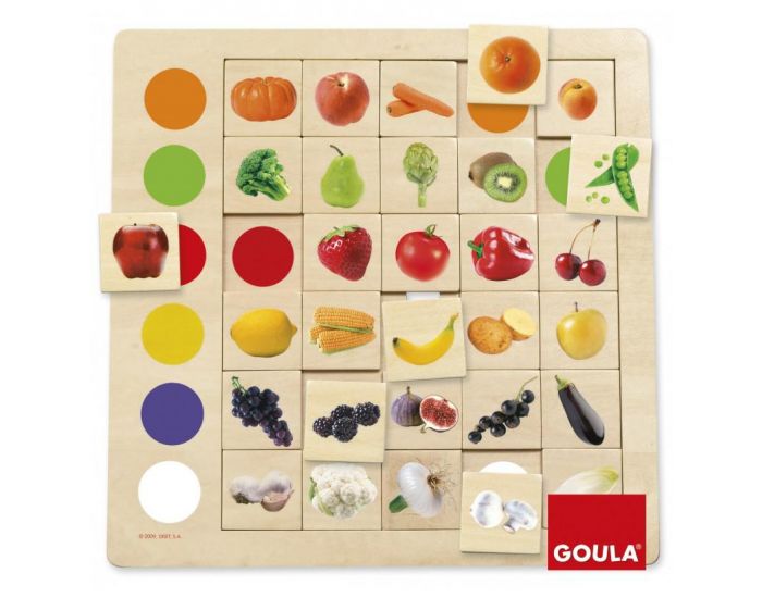 GOULA Jeu Association Couleurs Fruits et L�gumes - D�s 2 ans 