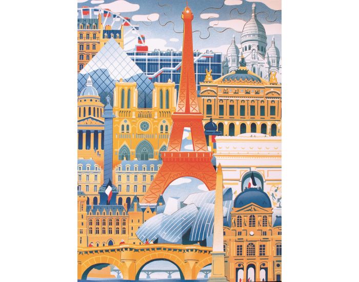 MICHELE WILSON Puzzle Paris en Folie de Vincent Mah - 50 Pices - Ds 6 ans 