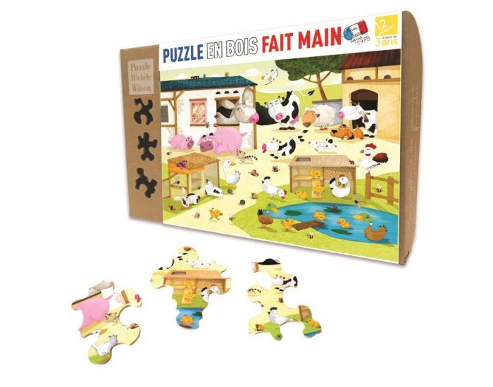 MICHELE WILSON Puzzle La ferme d'Olivier Huette - 12 Pices - Ds 3 ans