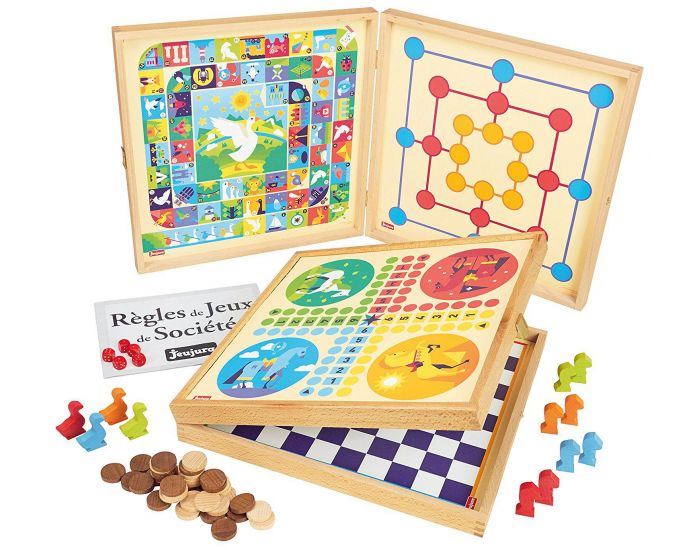 JEUJURA Coffret Jeux de Soci�t� - 50 r�gles - D�s 3 ans