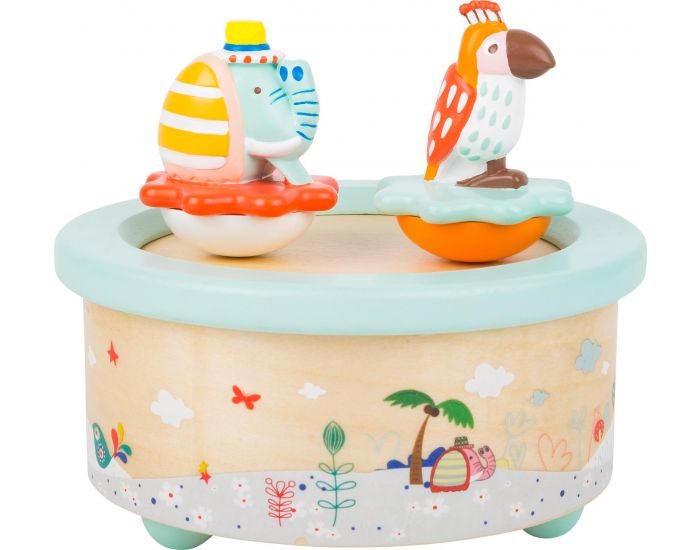 SMALL FOOT COMPANY Boite � Musique Perroquet et �l�phant - D�s 3 ans