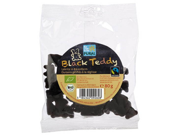 PURAL Bonbons  la Rglisse Black Teddy - 80 g