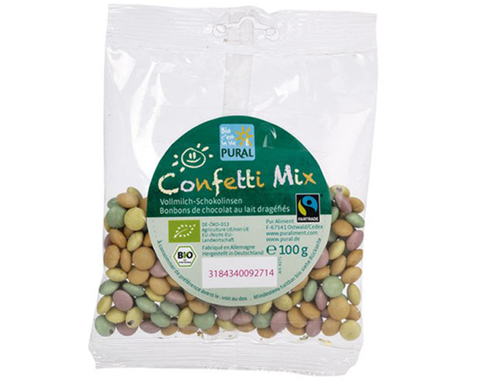PURAL Bonbons Confetti Mix au Chocolat - 100 g