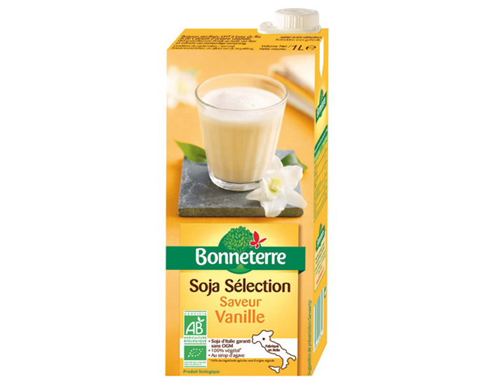 BONNETERRE Boisson Végétale Soja Saveur Vanille - 1L