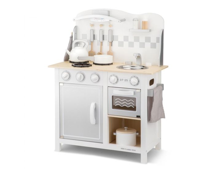 NEW CLASSIC TOYS Kitchenette Bon App�tit - blanche/argent - D�s 3 ans