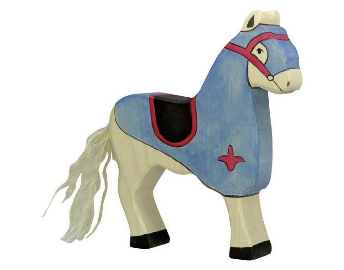 HOLZTIGER Cheval du chevalier bleu - D�s 3 ans 