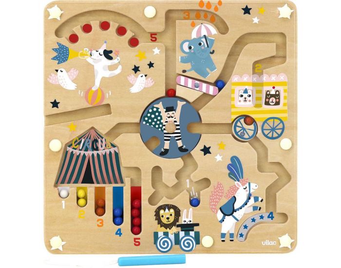 VILAC Labyrinthe Magn�tique Circus M. Carlslund - D�s 2 ans 