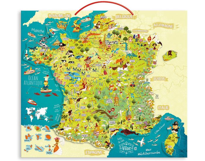 VILAC Carte des merveilles de France magntique - Ds 6 ans