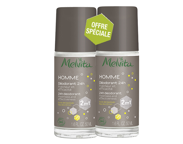 MELVITA Duo D�odorant Homme - 2x50 ml