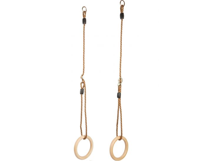 SMALL FOOT COMPANY Anneaux de gymnastique en bois - Ds 3 ans