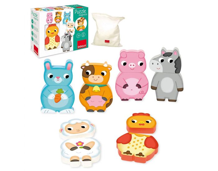 GOULA Puzzle Magn�tique Animaux de la Ferme - D�s 12 mois 