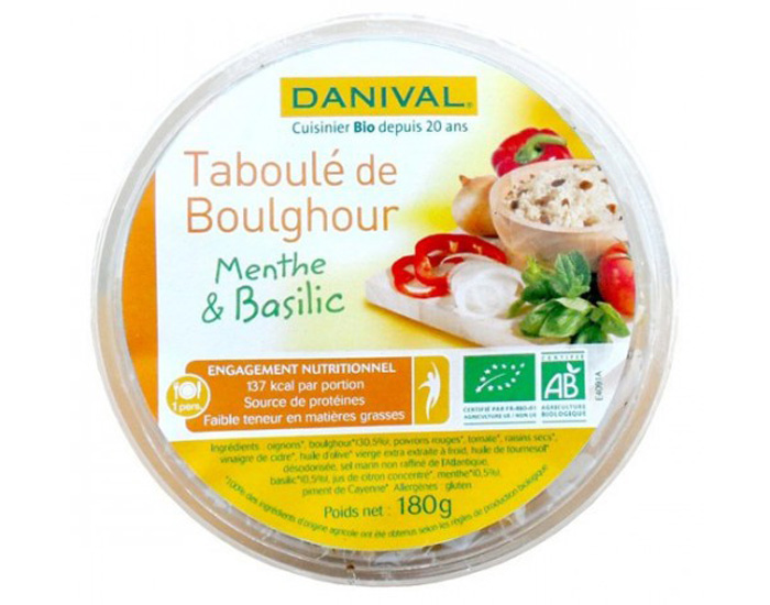 DANIVAL Taboul de Boulgour Bio - 180 g 
