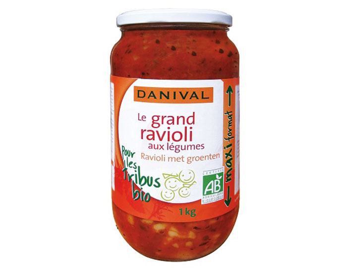 DANIVAL Raviolis aux Lgumes - Maxi Format - 1 kg