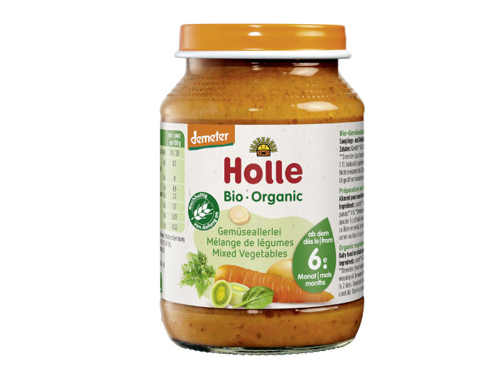 HOLLE Petit Pot Lgume - 125 ou 190 g Mlange de Lgumes - 4M