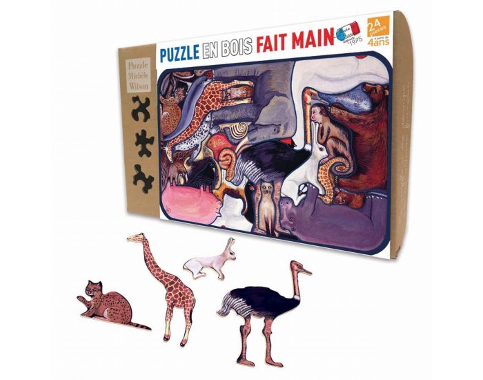 MICH�LE WILSON Puzzle Animaux en Folie - D�s 4 ans 