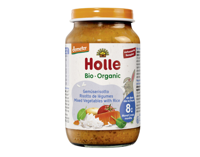 HOLLE Petit Pot de Lgumes - 220 g Risotto de lgumes - 8M