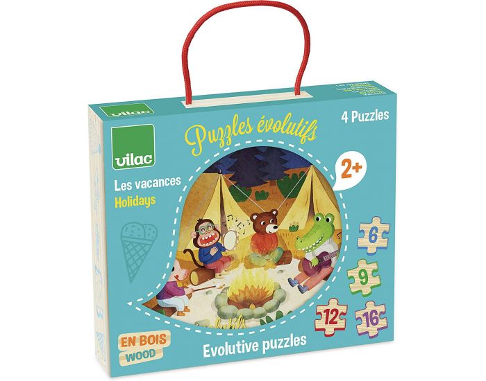 VILAC 4 Puzzles Evolutifs Vacances - D�s 2 ans 