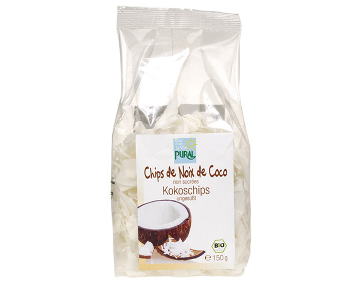 PURAL Chips de Noix de Coco - Non sucrées - 150g