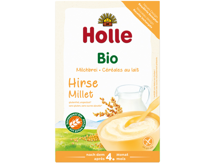 HOLLE Bouillie au Lait et au Millet - dès 4 mois