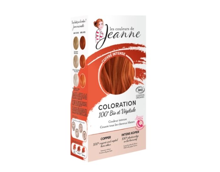 LES COULEURS DE JEANNE Coloration 100% Bio & Vgtale - Cuivr intense