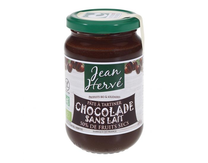 JEAN-HERV Chocolade Pte  Tartiner Cacao-noisette sans Lait et sans Huile de Palme - 350g 