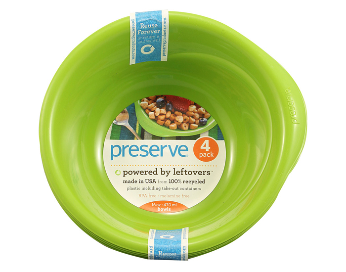 PRESERVE Lot de 4 Bols en Plastique Recycl