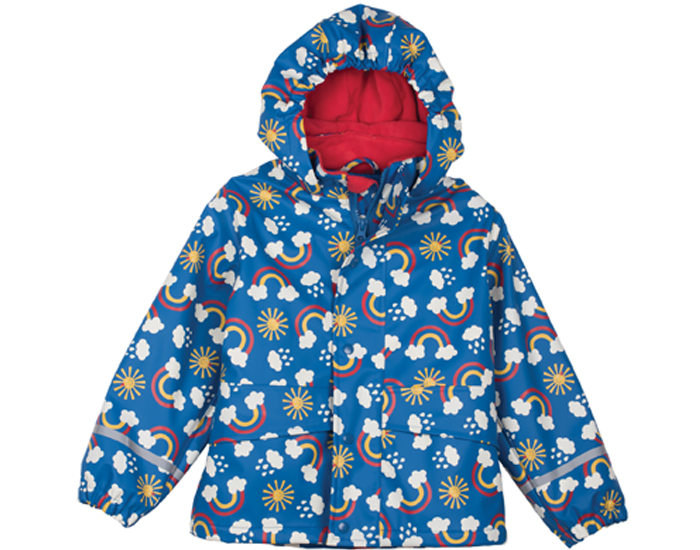 FRUGI Blouson Imperm�able � Capuche - Bleu Arc-en-Ciel
