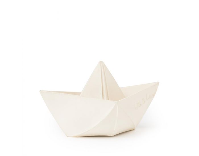 OLI & CAROL Jouet de Bain Bateau Origami - Blanc - Ds la Naissance