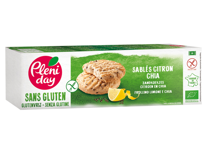 PLENIDAY Sabls Citron et Graines de Chia - 150 g
