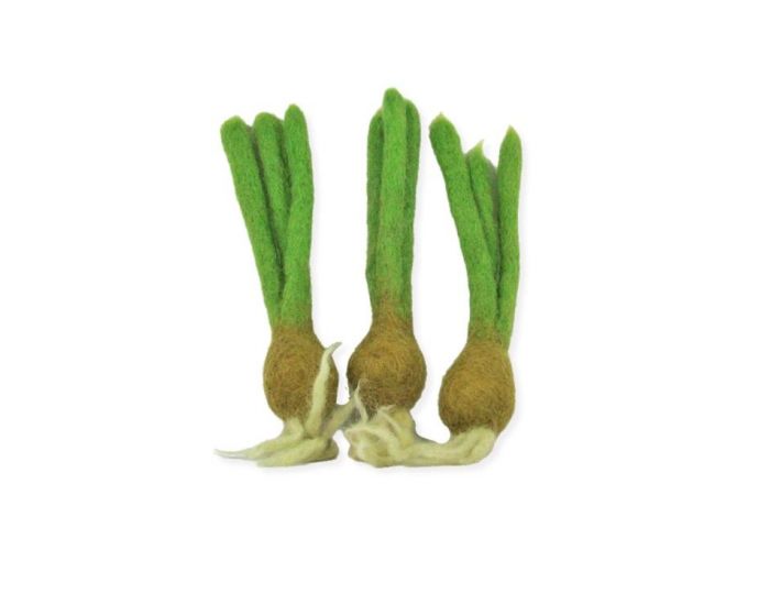 PAPOOSE TOYS Mini L�gumes en Laine Feutr�e - 3 Oignons - D�s 3 ans