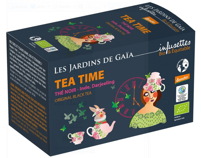 LES JARDINS DE GAIA Thé Noir Tea Time - Infusettes
