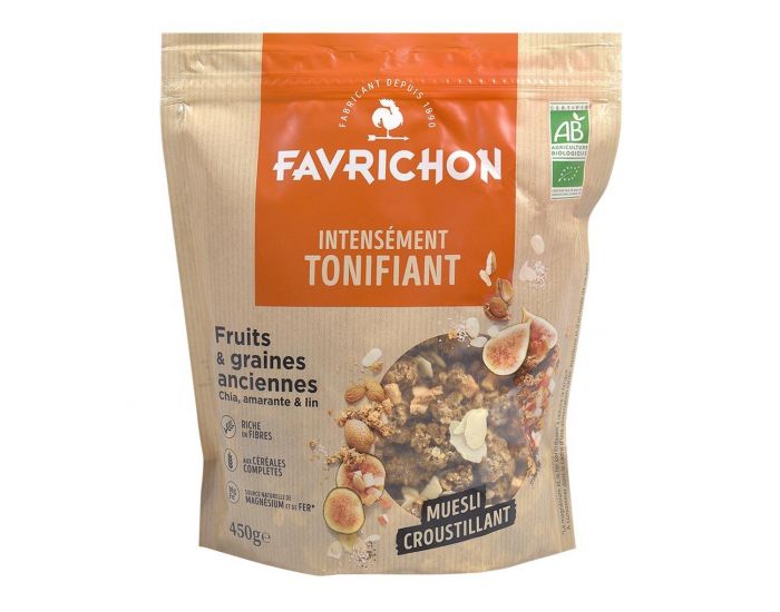 FAVRICHON Muesli Croustillant Fruits et Graines Anciennes - 450g