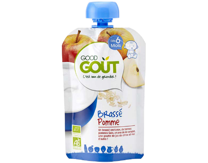 GOOD GOUT Gourde Brass Pomme - 90g - Ds 6 mois