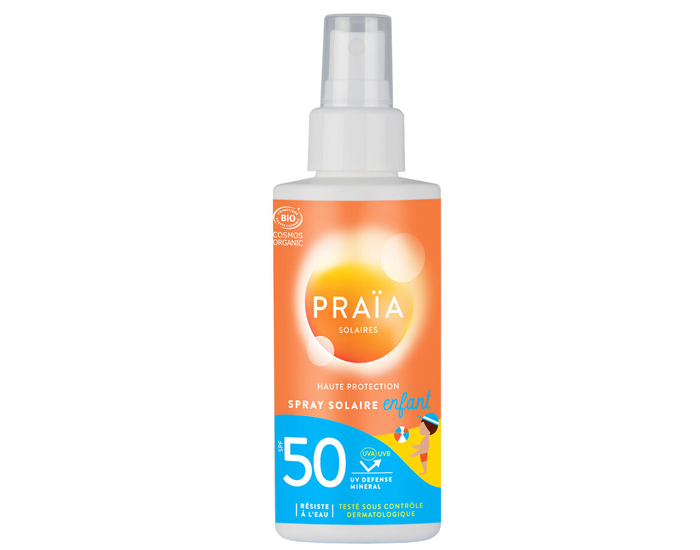 PRAA Spray Solaire Enfant Visage et Corps SPF50 - 100 ml