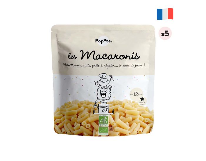 POPOTE Les Macaronis - Lot de 5 Sachets - Ds 12 Mois