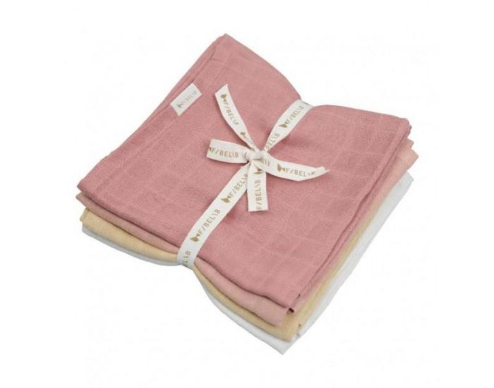 FABELAB Lot de 4 langes en Coton Bio 