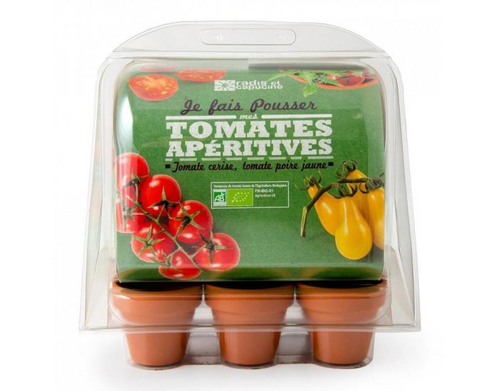 RADIS ET CAPUCINE Serre 6 Pots Semis de Tomates