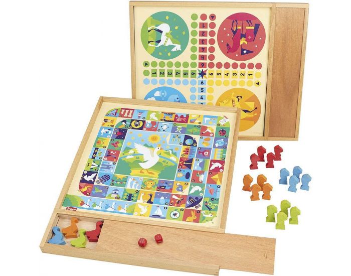 JEUJURA Jeux de l'Oie et Petits Chevaux - D�s 3 ans