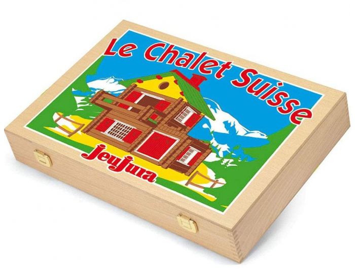 JEUJURA Coffret Mon Chalet en Bois - 175 pi�ces - D�s 4 ans