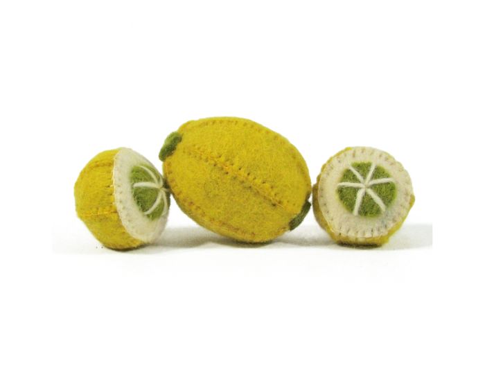 PAPOOSE TOYS Fruits en Laine Feutr�e - 3 Citrons - D�s 3 ans