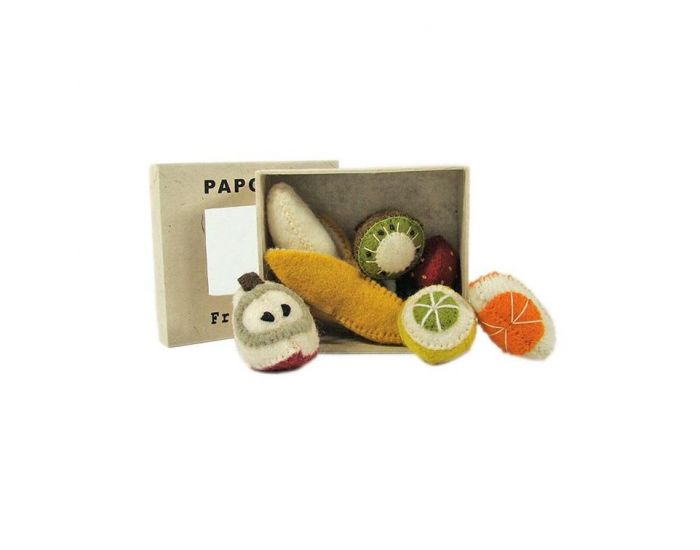 PAPOOSE TOYS Mini Fruits en Laine Feutr�e - Set De 6 - D�s 3 ans