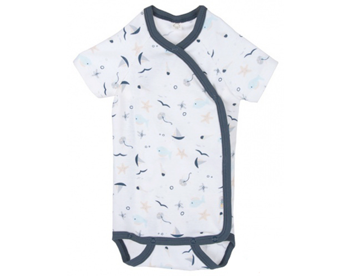 IOBIO Body Crois� Manches Courtes en Coton Bio - St-Malo